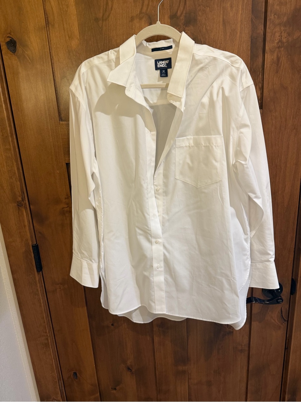 Lands' End Classic White Button-Down Women's Blouse